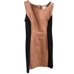 Vakko leather dress